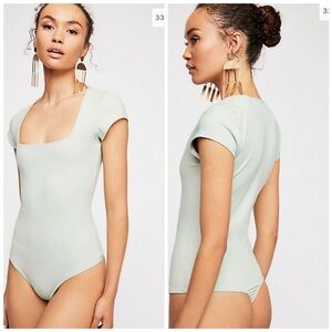 Free People Mint Green Women's Bodysuit